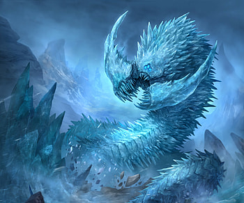 Ice worm, fantasy, creature HD wallpaper