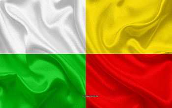Flag of Plzen, Czech Republic, , silk texture, Plzen flag, Czech cities, Plzen HD wallpaper
