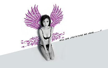 Bikini Pink Angel, angel HD wallpaper