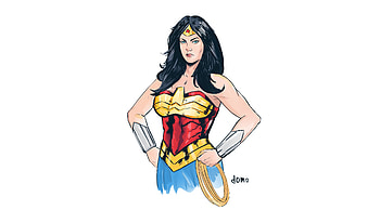 Wonder woman, superhero, warrior, art HD wallpaper