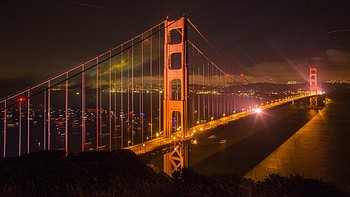 Golden Gate Bridge, Ultra background, Golden Gate beauty, Bridge architecture HD wallpaper