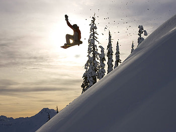 Sports, Evening, Bounce, Jump, Descent, Snowboard HD wallpaper