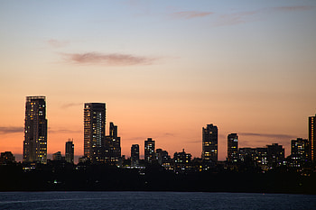Cities, Water, City, Building, Skyscrapers, Evening HD wallpaper