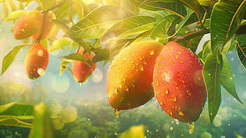Mango Branch, food, fruit, mango, branch HD wallpaper