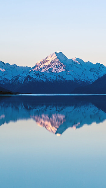 Lake reflections, Wide-angle view, High definition HD phone wallpaper