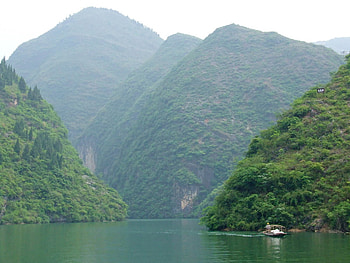 Yangtze River, river, scenic, greenery, china, mountains HD wallpaper