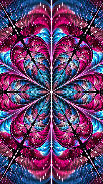 Abstract, Flower, Shine, Bright, Sparks, Petals, Brilliance, Fractal HD phone wallpaper
