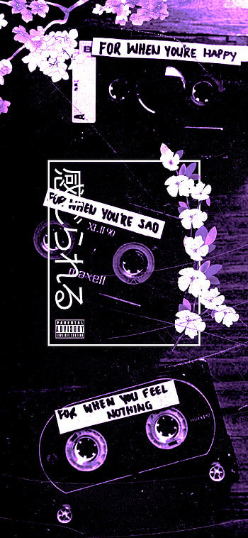 Japanese Aesthetic, magenta, product, music, japan, black, dark, purple HD phone wallpaper
