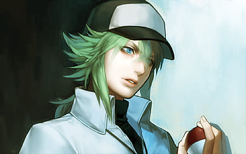 pokemon N, n, pokeball, hair green, pokemon HD wallpaper