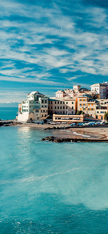 Italy coast, Tyrrhenian sea, Sky colors, Stunning houses HD phone wallpaper