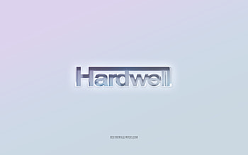Hardwell logo, cut out 3d text, white background, Hardwell 3d logo, Hardwell emblem, Hardwell, embossed logo, Hardwell 3d emblem HD wallpaper