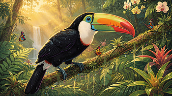 Toucan Radiance — Jungle, Toucan HD wallpaper