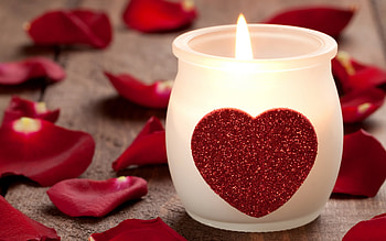 Holidays, Hearts, Love, Valentine's Day, Candles HD wallpaper