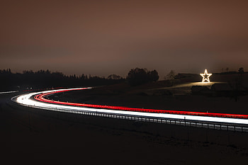 Night, Dark, Road, Glow, Decoration, Star HD wallpaper