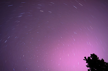 Stars, Night, Dark, Traffic, Movement, Starry Sky, Long Exposure HD wallpaper