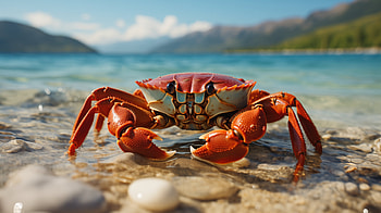Majestic Crab on Beach -, Animal, crab HD wallpaper