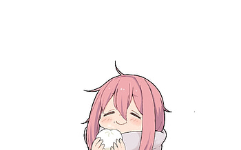 Yuru Camp, Nadeshiko Kagamihara, anime girl, minimal HD wallpaper