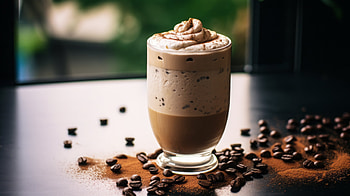 Coffee Milkshake - Delicious Creamy Beverage Background, food, milkshake HD wallpaper
