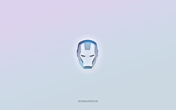Iron Man logo, cut out 3d text, white background, Iron Man 3d logo, Iron Man emblem, Iron Man, embossed logo, Iron Man 3d emblem HD wallpaper