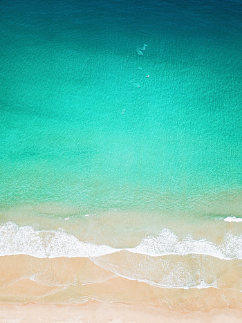 Nature, Beach, View From Above, Ocean, Surf, Wave HD phone wallpaper
