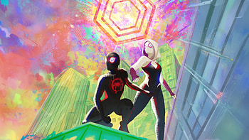 Miles Morales Gwen Stacy Time And Mayhem, miles-morales, gwen-stacy, superheroes, artwork, art, digital-art HD wallpaper