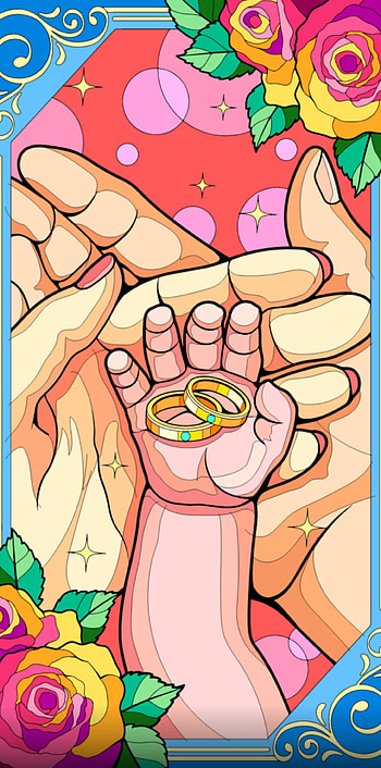 Family, art, hands, drawings HD phone wallpaper