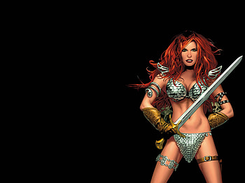 Red Sonja, women, Sonja, Red, warrior HD wallpaper