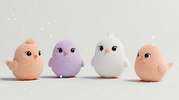 Cute Birds, birds, ai, artist, artwork, digital-art HD wallpaper