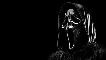 Ghostface in Dark: Scream Movie, movie, Scream (Movie), Ghostface (Scream), dark, black HD wallpaper