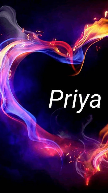 P Name, Purple Heart, Priya HD phone wallpaper