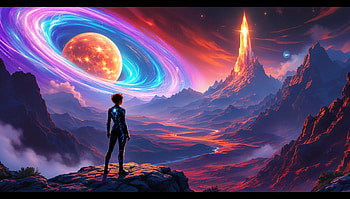 Exoplanet Odyssey: A Stunning Ultra, exoplanet, Sci Fi, fantasy, space, landscape, fantasy landscape, space fantasy HD wallpaper