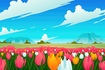 Tulip Flowers Digital Art, tulip, flowers, artist, artwork, digital-art HD wallpaper