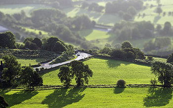 Landscape, Fields, Roads HD wallpaper