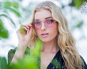Sunglasses, woman model, blonde HD wallpaper