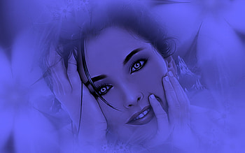 Misty, fantasy, woman, flower HD wallpaper