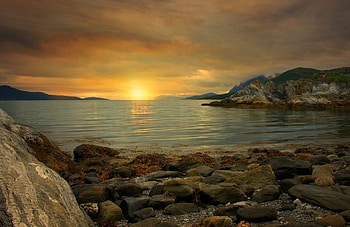 Sunset, sea, nature, amazing HD wallpaper