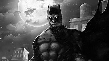 Batman Monochrome Knight, behance, superheroes, artwork, artist, behance HD wallpaper