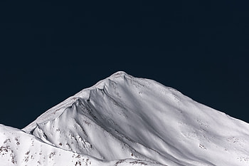 Glacier, mountain, snow, sunny day HD wallpaper