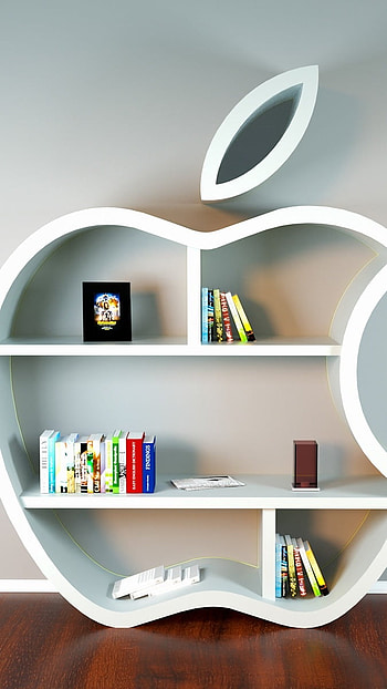 Shelf, Apple Shape HD phone wallpaper