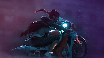 Anime Girl Rider, anime-girl, anime, artist, artwork, digital-art, biker HD wallpaper