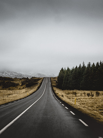 Nature, Trees, Road, Markup, Climb, Lift HD phone wallpaper