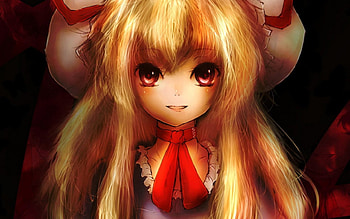 Touhou, Amazing, Manga, Chibi, Smile, Beautiful, Gorgeous, Yukari, Ribbon, Emotional, Hat, Anime Girl, Red Eyes, Bow, Lovely, Sinister, Awesome, Anime, Pretty, Blonde Hair, SmileDark, Yakumo, Creepy, Blond Hair HD wallpaper
