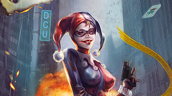 Harley In City, harley-quinn, superheroes, artist, artwork, digital-art, deviantart HD wallpaper