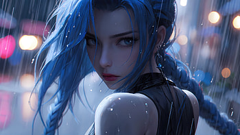 Jinx League Of Legends 2023, jinx-league-of-legends, vi-league-of-legends, games, 2023-games, artist, artwork, digital-art, video-games, pixiv HD wallpaper