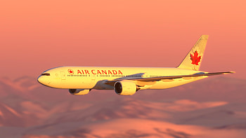 Air Canada Boeing 777, Xbox series, Microsoft Flight Sim, Travels HD wallpaper