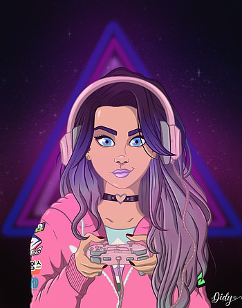 Gamer Girl, Artstation showcase, Inspiring artwork, Gaming community HD phone wallpaper