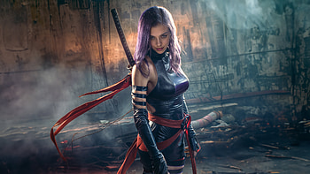 Psylocke Unleashed, psylocke, superheroes, digital-art, artwork, ai-girls, ai, art, deviantart HD wallpaper