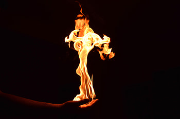 Fire, Dark, Hand, Flame, Miscellanea, Miscellaneous HD wallpaper