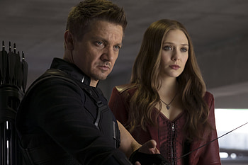 Hawkeye And Scarlet Witch In Captain America Civil War, captain-america-civil-war, hawkeye, scarlet-witch HD wallpaper