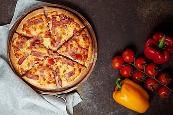 Tomato, pizza, food HD wallpaper